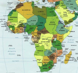 Mapa de África, un continente que crece y que hay que tener en cuenta.