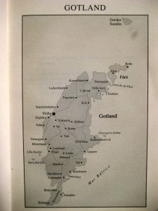 Un mapa de la isla de Gotland, indispensable para meternos en la piel de Knutas.